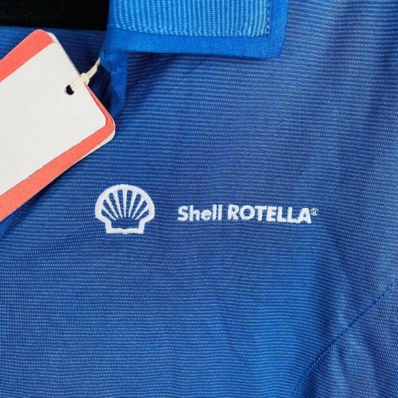 Cutter & Buck CB Dry Tec Womens Medium M Blue Polo Shirt Shell Rotella New - Picture 3 of 12